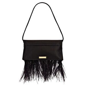 Loeffler Randall Women’s Charlee Feather Flap Clutch Shoulder Bag (MSRP $295)